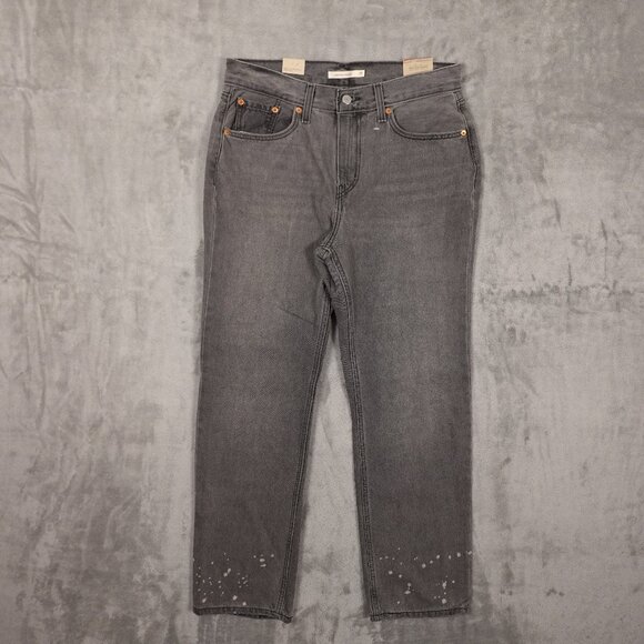 Levi's Jeans Low Pro Straight women's 29 grey denim red tab NEW NWT 90's retro - Picture 1 of 13